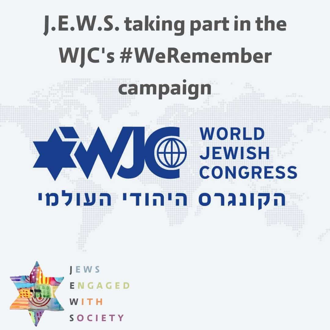 J.E.W.S. taking part in the WJC's #WeRemember campaign